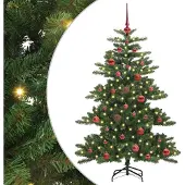 Syfax Kunstmatige Inklapbare Kerstboom Groen 150 cm PVC en staal