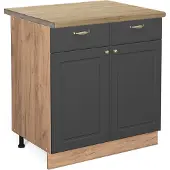 Vicco Fame-Line Keukenonderkast – 80 cm, WB Eik Antraciet-goud