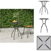 vidaXL Tuintafel, antraciet, 50x50x72 cm, staal - Tuintafels