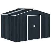 Outsunny -Gerätehaus-Stahl-277L x 195B x 192H cm-Dunkelgrau