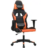 Syfax Gamestoel kunstleer zwart en oranje