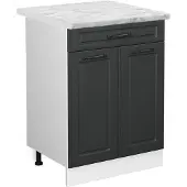 Vicco R-Line Keukenonderkast – 60 cm met lade, WB Marmer Antraciet landhuis