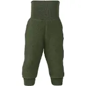 Engel - Baby Hose mit Nabelbund - Fleecebroek 50/56, olijfgroen