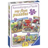 Ravensburger Op het werk- My First puzzels -2+4+6+8 stukjes - kinderpuzzel