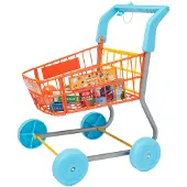 Casdon speelgoed winkelwagen - kleurrijke shopping trolley voor kinderen.