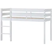 Hoppekids Bed - Halfhoog - ECO Comfort - 166x76x114 cm - Wit - - OneSize - Bedden