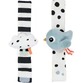 Done by Deer Wrist Rattle - Happy Clouds - 2 Stuks - Blue