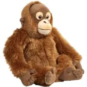 Living Nature Knuffel - 35x22 cm - Orang-oetan - Bruin - - OneSize - Knuffels