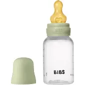 BIBS Fles Latex Round Slow Flow Sage 150ml