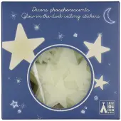 Djeco Wanddecoratie - 65 st. - Lichtgevend Sterren - - OneSize - Decoraties
