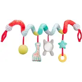 Sophie The Giraffe Activiteitenspiraal - Boxspiraal - Baby speelgoed - Met Bijtring - Vanaf 3 maanden - 20-80 cm - Textiel - Meerkleuring