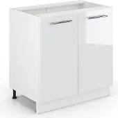 Vicco Fame-Line Wastafelkast – 80 cm met legplank, zonder werkblad Wit Hoogglans
