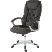 Mendler Professionele bureaustoel L42 XXL, directiedraaistoel, 150kg belastbaar kunstleder ~ bruin