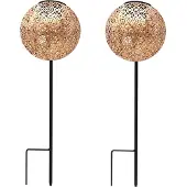 Lumisky Agadir - Solar Staande Led Buitenlamp - Tuinprikker - Set van 2