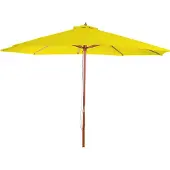 Mendler Parasol Florida, tuinparasol, marktparasol, Ø 3,5 m polyester/hout 7 kg ~ geel