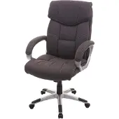 Mendler Kantoel HWC-A71, chefstoel, draaistoel, bureaustoel, stof/textiel, gecertificeerd donkergrijs