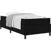 vidaXL Boxspring bed Zwart 80 x 200 cm Stof