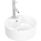 Aurlane Vasque à poser ronde - Céramique blanche - Diamètre 41 cm - ROLL ON