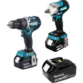 Makita Klopboormachine - - DHP484Z + DTW300Z - Draadloos - 18V - 3 accu's 5Ah