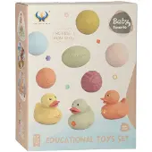 Lobbes Badspeelgoed Set Met Sensorische Badballen & Badeendjes Pastel