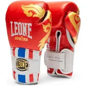 Leone1947 Thai Style Leather Artificial Boxing Gloves Rood 12 oz