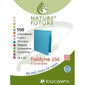Exacompta 5x FOREVER 220-Pak van 100 dossiermappen 220g/m2 24x32cm voor A4. - Fel blauw - 410010E