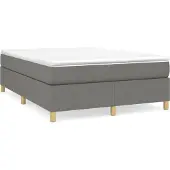 Syfax Boxspring met matras stof donkergrijs 140x190 cm
