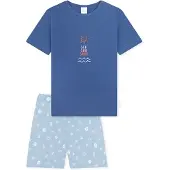 Schiesser Nachtkledij ' Kids Nightwear ' lichtblauw / donkerblauw