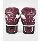 Venum Elite Evo (kick)bokshandschoenen Bordeaux Zilver - 12 OZ