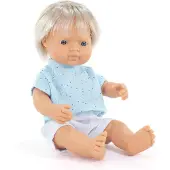 Miniland Blond Baby Doll 38 Cm Blauw Kinderen