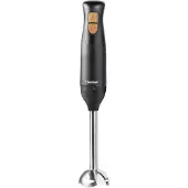 Bestron Staafmixer 600W - ASM600BW - 2 Snelheden met turbo - Vaatwasser bestendig - Zwart/hout - 5 jaar garantie