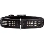 Hunter Halsband Diamont Deluxe Zwart - Hondenhalsband - 55 cm