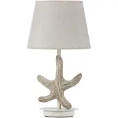 ONLI Tafellamp Stellina, crème / amber, Woon-/ Eetkamer, Textiel / Stof / Zijde, Maritiem, Tafellamp