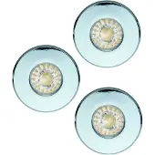 Eglo Set van 3 inbouwspots Igoa chroom