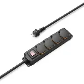 Hama 223063 4-fach Steckdosenleiste mit Schalter 2,0 m schwarz