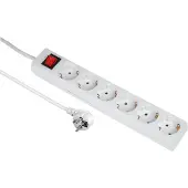 Hama Stekkerdoos met schakelaar Wit 5m - 108833