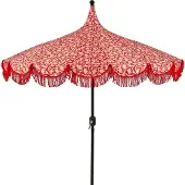 Mica Decorations Parasol Kelly Rood D 235 H 238 Cm