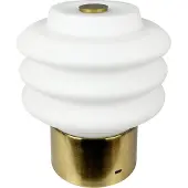 Dyberg Larsen LED-tafellamp Diva, dimbaar, messing / goud, Woon-/ Eetkamer, Glas, Design, LED tafellamp