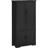 HOMCOM -Keukenkast-Hout-60x30x123cm-Zwart