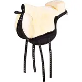 QHP - Paardrijzadel - Super Soft - Creme / Zwart - Full