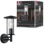 Paulmann Wandlamp buiten Classic, dimbaar, zwart, metaal, Modern, Wandlamp buiten