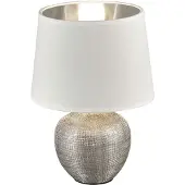 TRIO Tafellamp Luxor 26cm zilver met wit