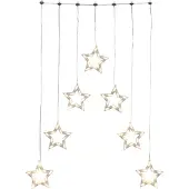 Konstsmide Lichtgordijn sterren 72 x 118 cm | Warm wit | 70 lampjes |