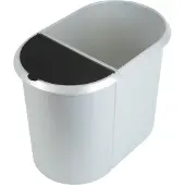 Helit Prullenbak 29 l Zilver, zwart PE (polyetheen)