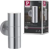 Paulmann Wandlamp Flame IP44 60 mm max. 2x10W 230V Edelstaal geborsteld edelstaal