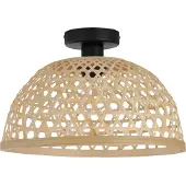 Eglo Claverdon plafondlamp met gevlochten kap natuur
