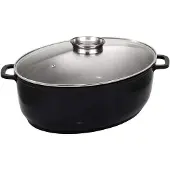 Baumalu Ovale ovenschotel van aluminium, 43 cm, zwart, merk , model 382931