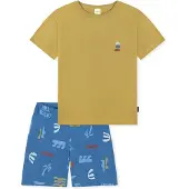 Schiesser Nachtkledij ' Kids Nightwear ' blauw / oker / kaki
