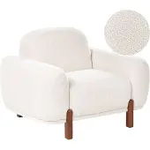 Beliani ODNES - Fauteuil - Wit - Bouclé
