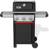 Weber Spirit E-310 - Gasbarbecue - Zwart - 3 Branders met 7,8 kW vermogen - Porselein geëmailleerde gietijzeren grillrooster - 2 Zijtafels - 2 Duurzame wielen - Kast met deur